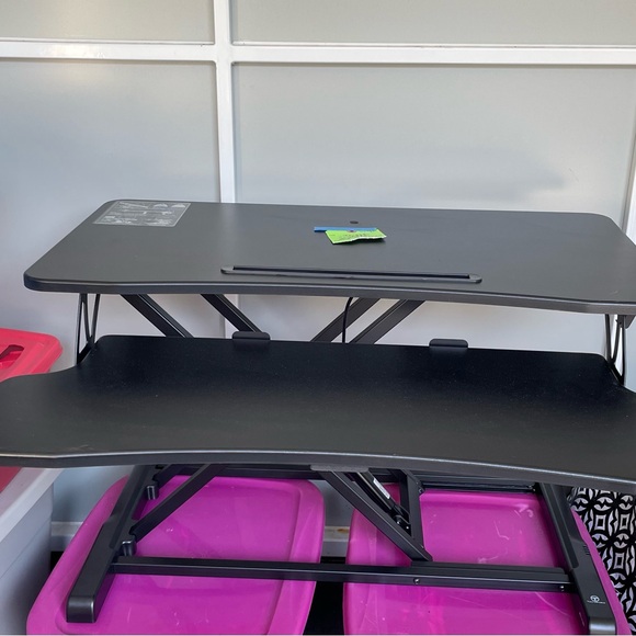 Black Adjustable Desk Riser - Picture 3 of 3